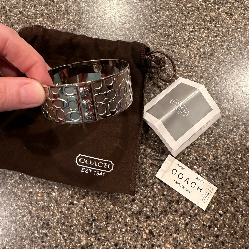 Coach silver bangle - like new